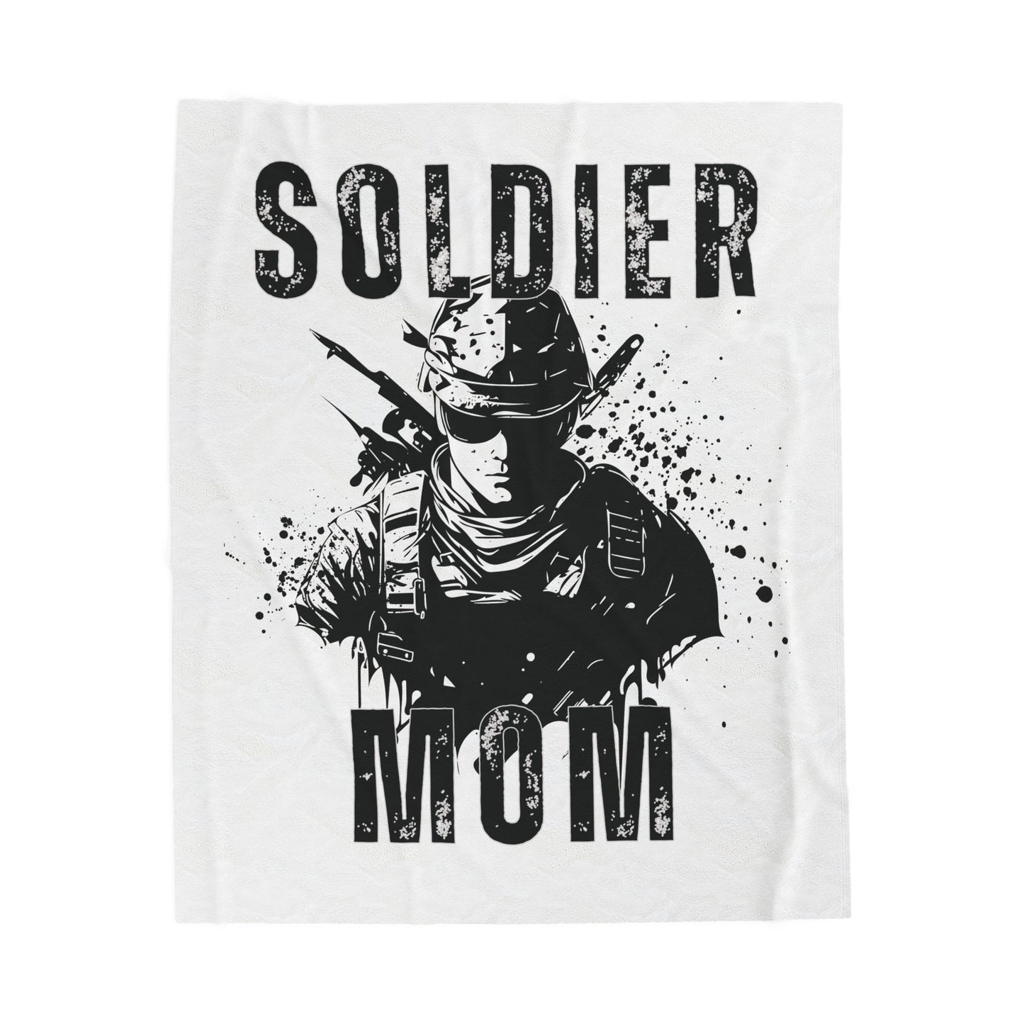 Personalized Soldier Mom Velveteen Plush Blanket