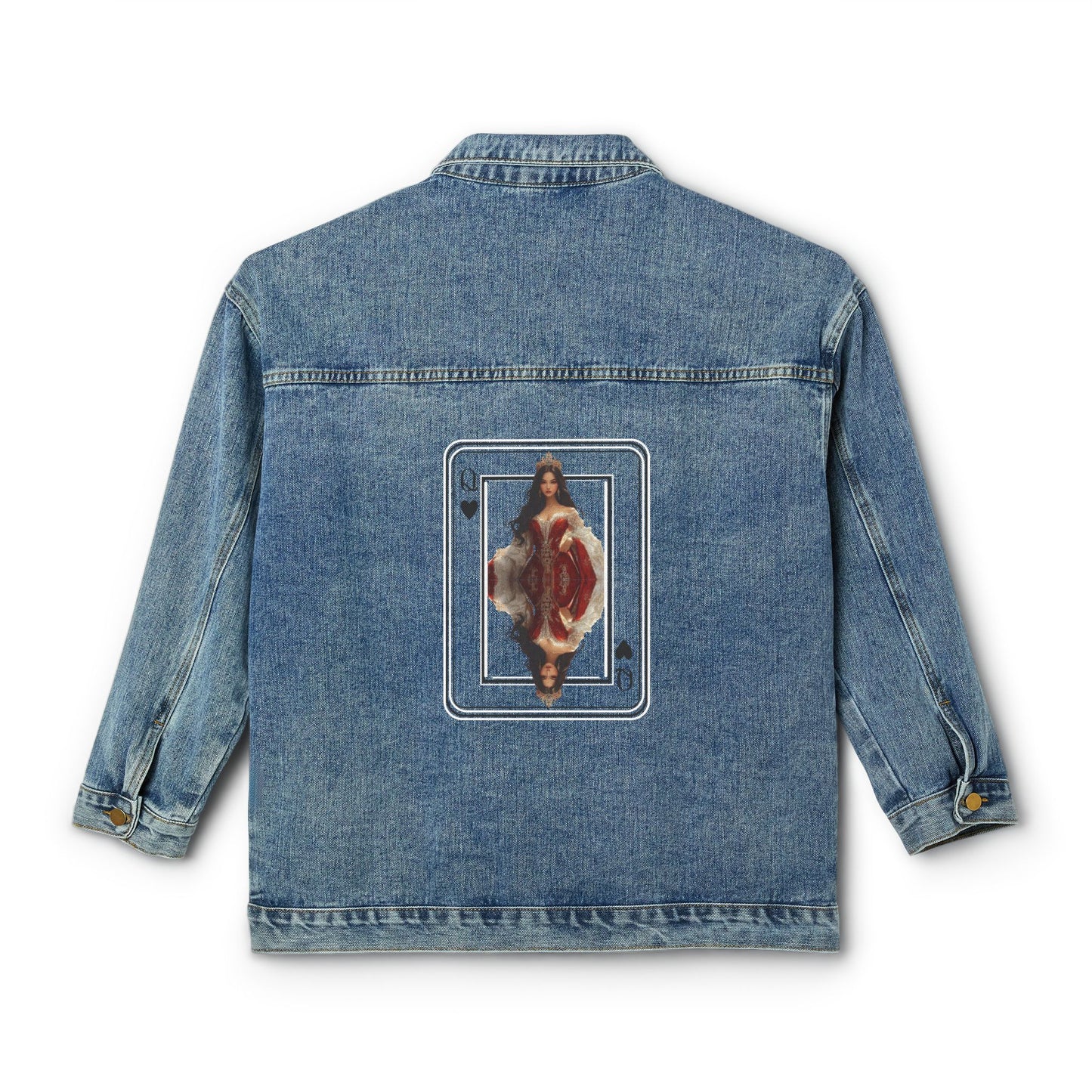 Queen of Spades Vintage Women's Denim Jacket