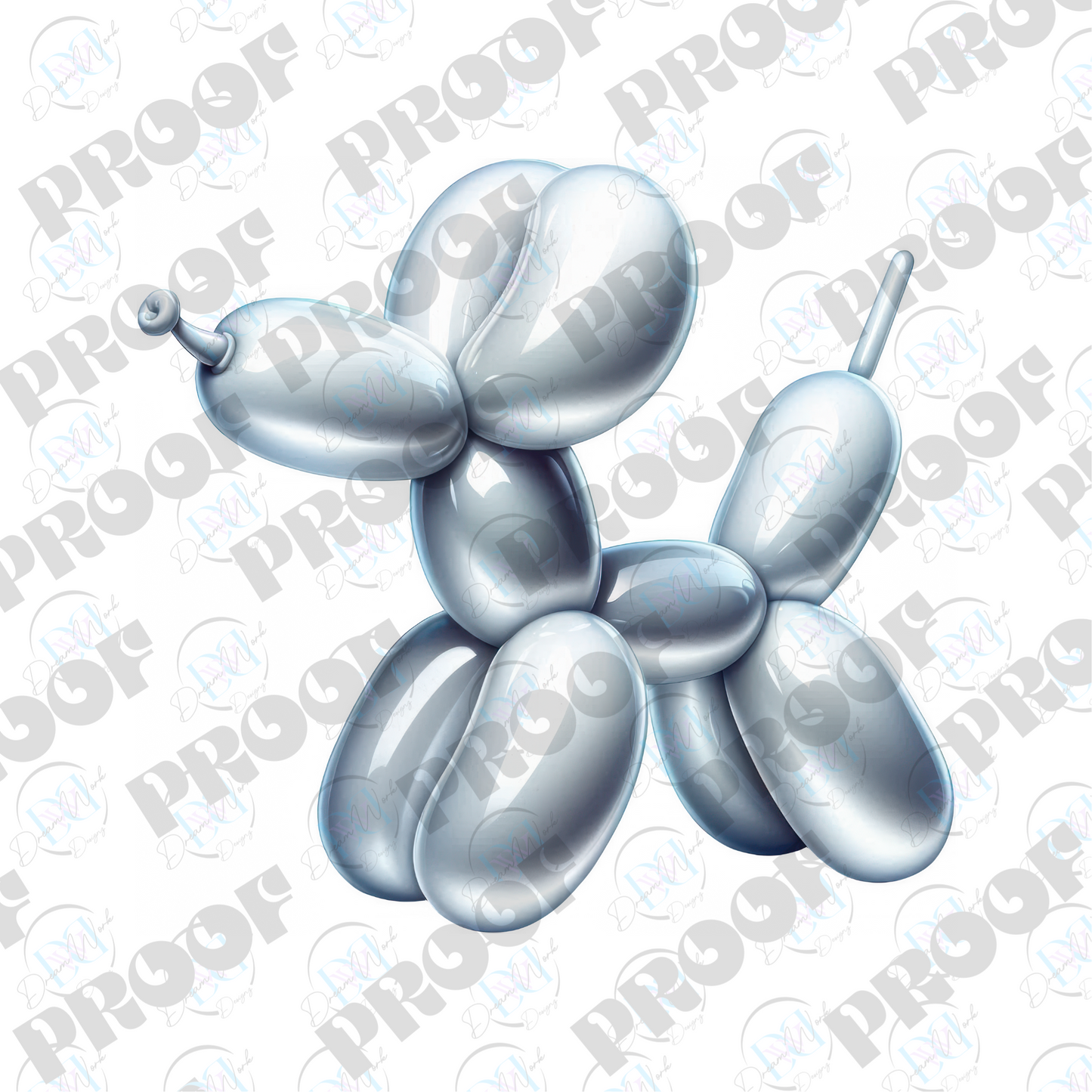Balloon Dog Metallic (Multiple Options Apparel)