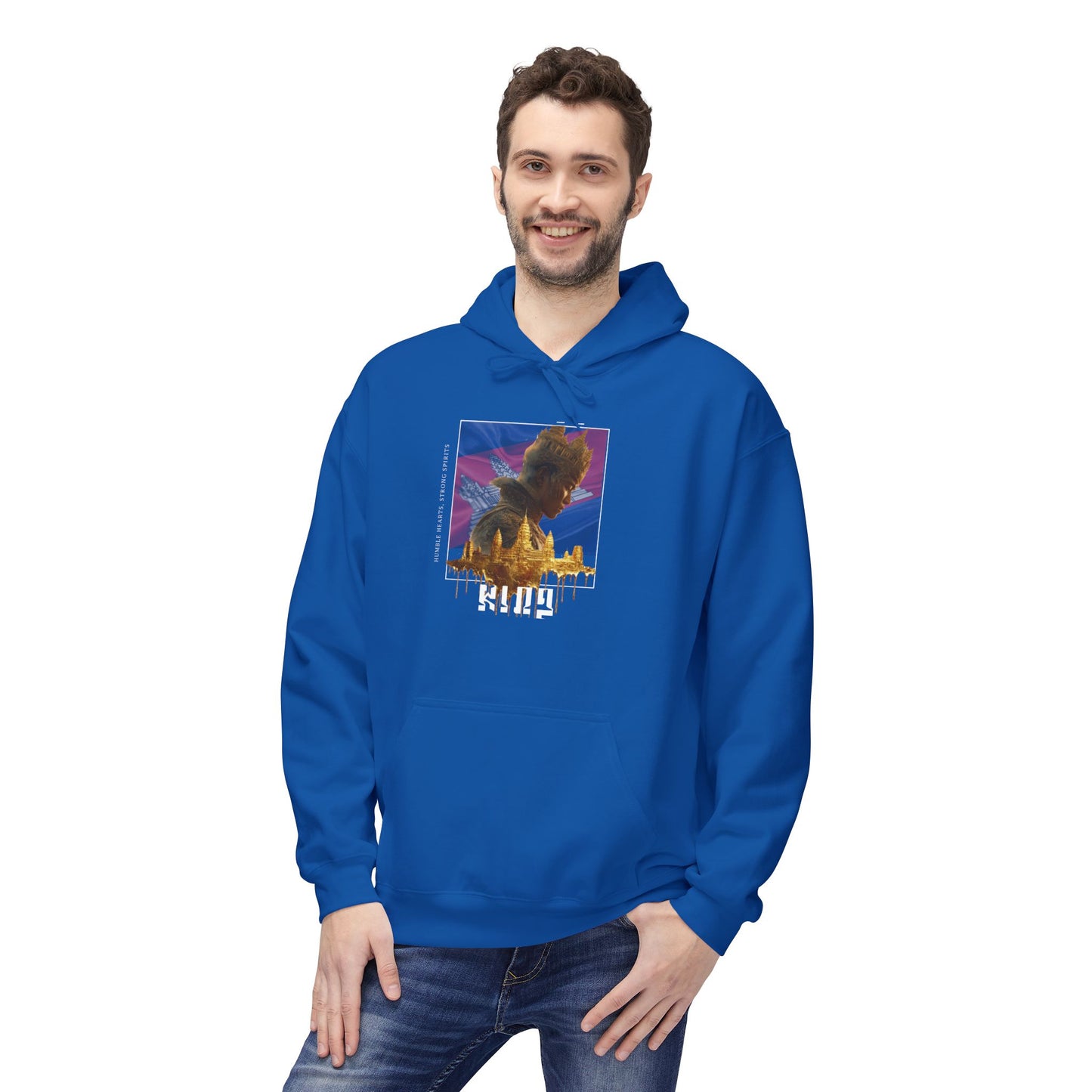 KING Royalty Hoodies | Custom Flag Background Option | Luxury Streetwear Hoodie | Dream Work Designz