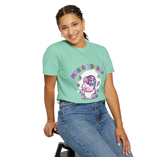 Music Therapy Unicorn Comfort Color T-Shirt
