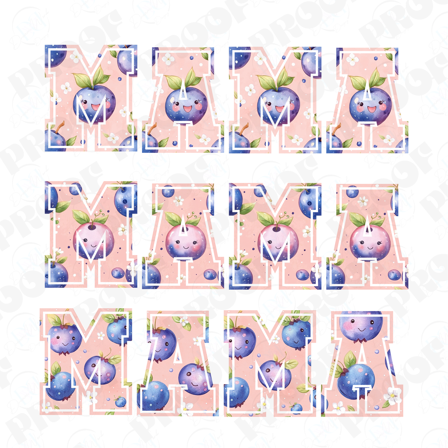 MAMA 43 Blueberry (Multiple Options Apparel)
