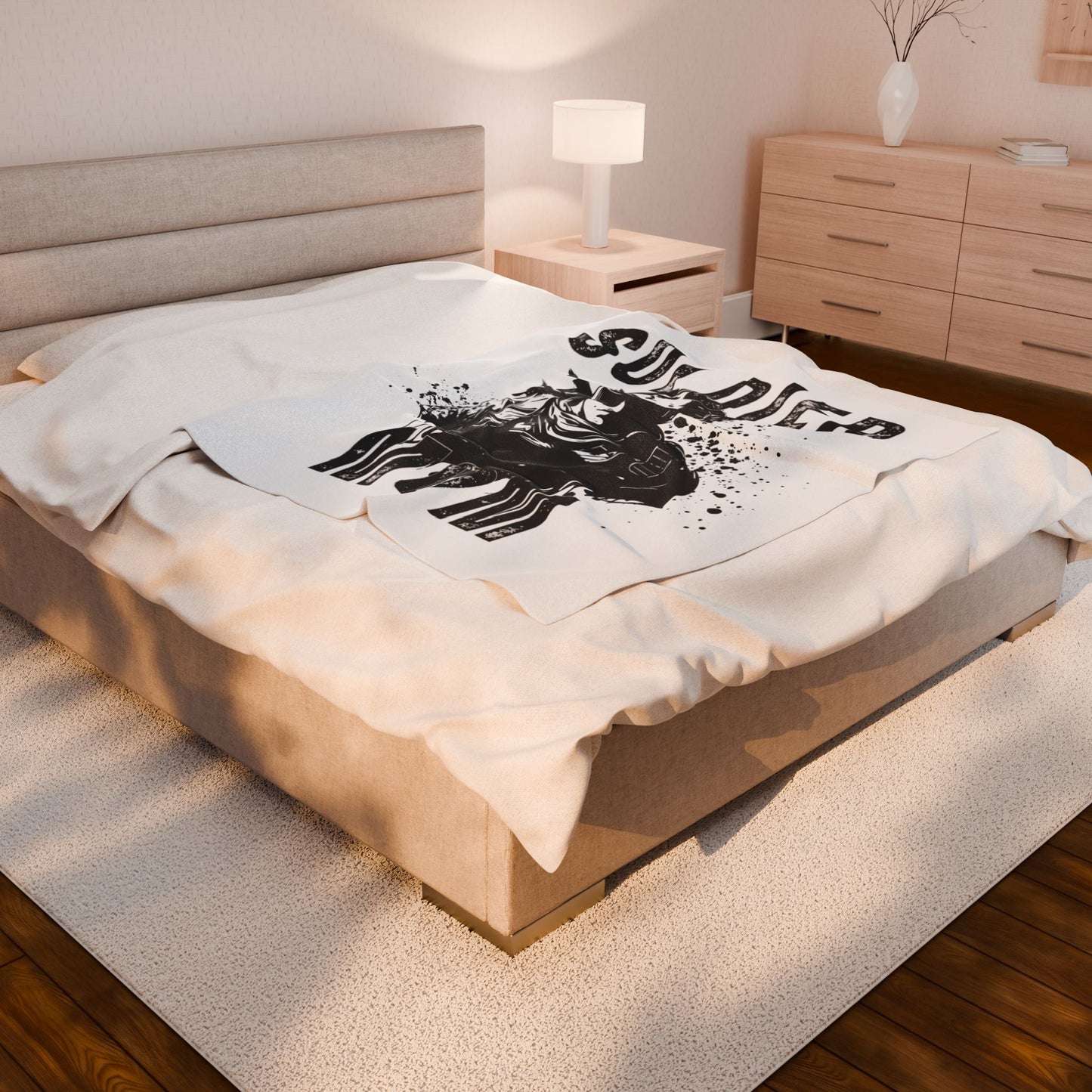 Personalized Soldier Mom Velveteen Plush Blanket