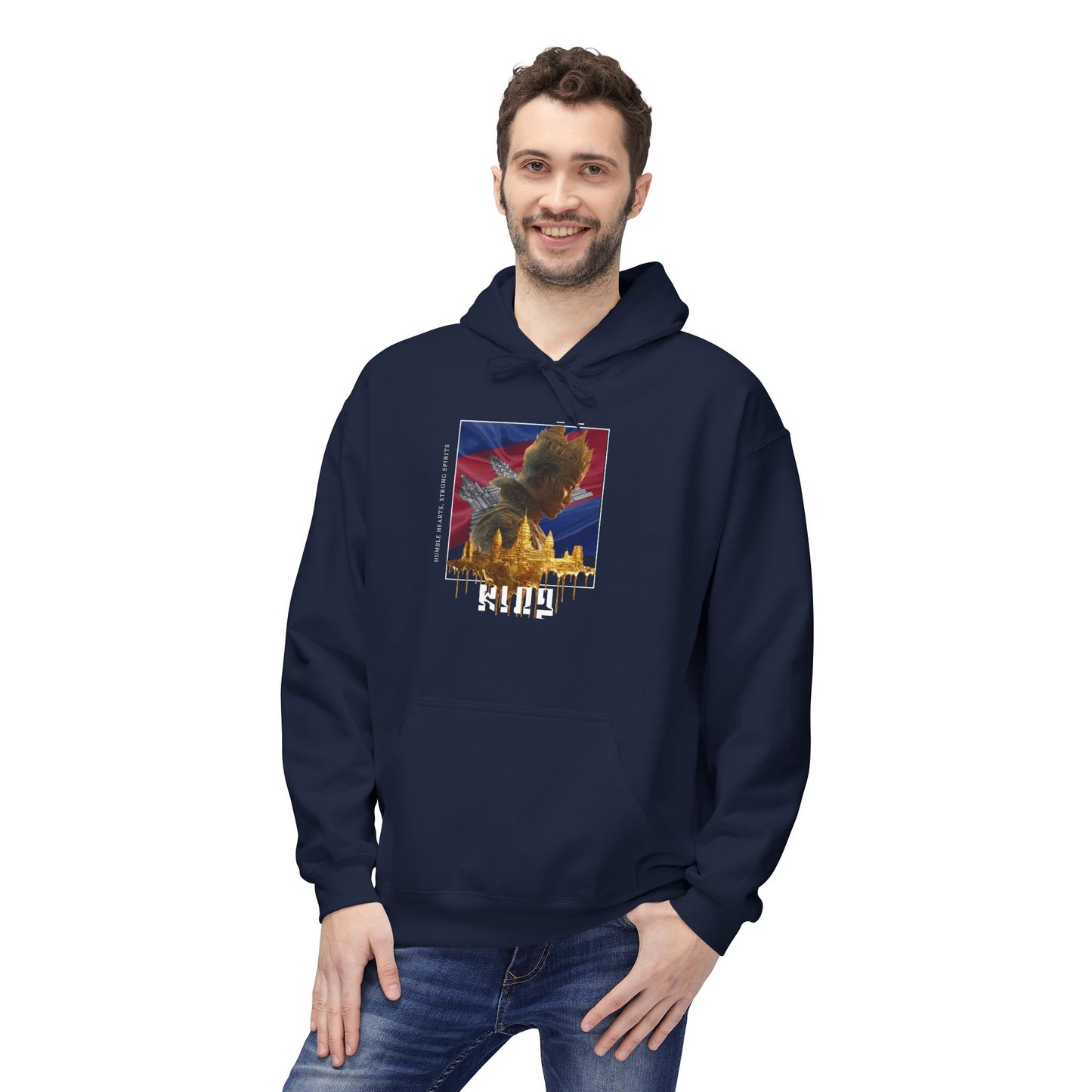 KING Royalty Hoodies | Custom Flag Background Option | Luxury Streetwear Hoodie | Dream Work Designz