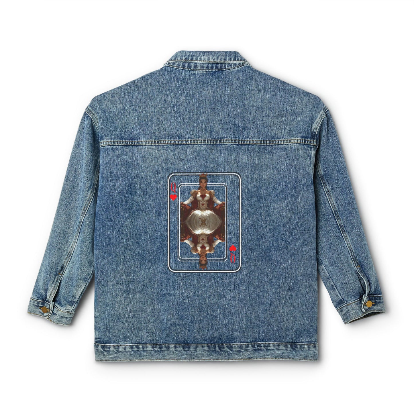 Queen of Hearts Vintage Women's Denim Jacket