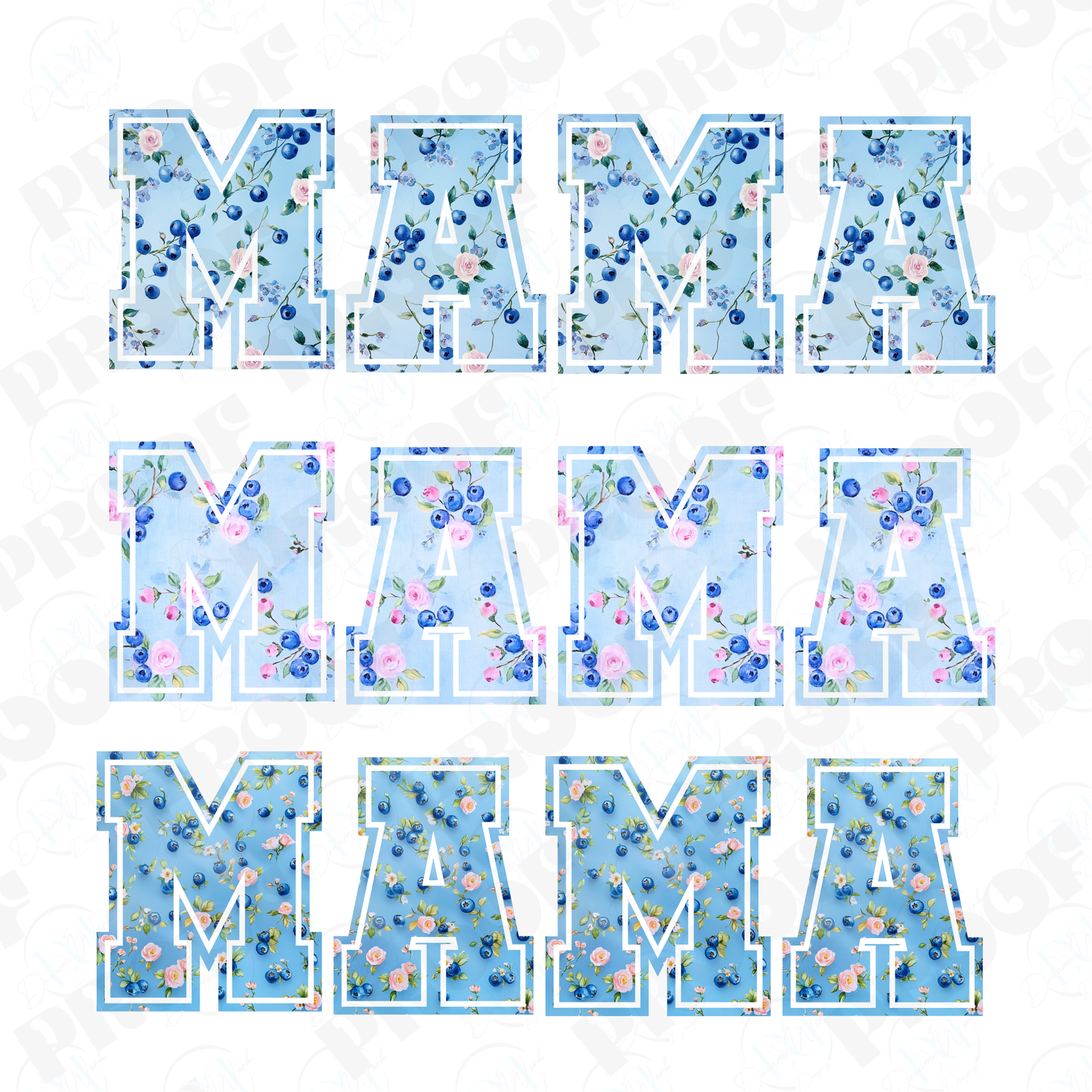 MAMA 43 Blueberry (Multiple Options Apparel)