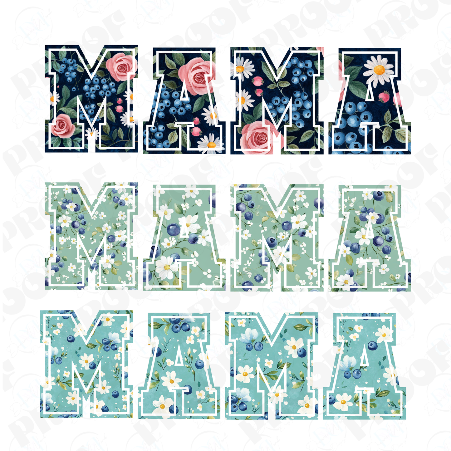 MAMA 43 Blueberry (Multiple Options Apparel)