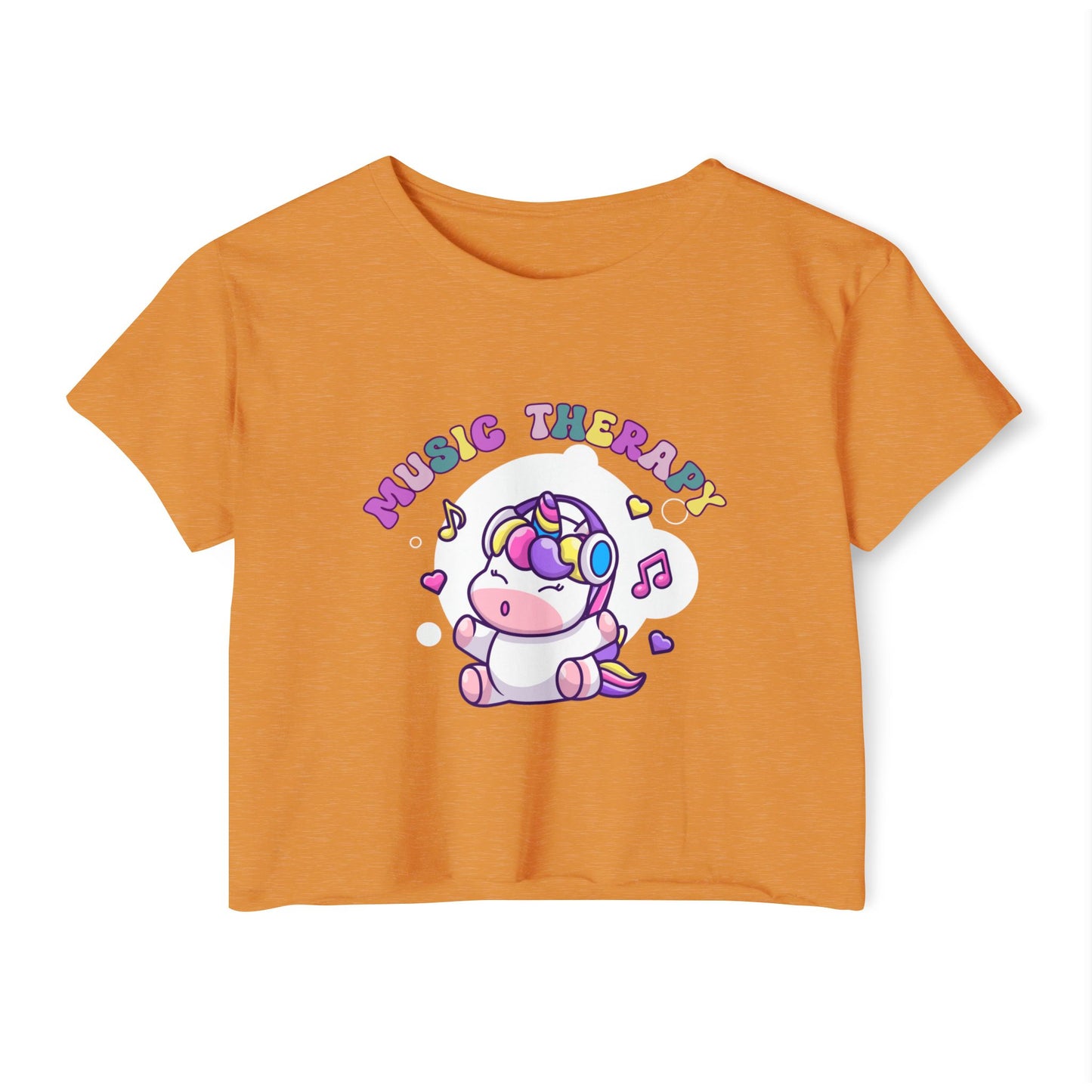 Music Therapy Unicorn Crop Top