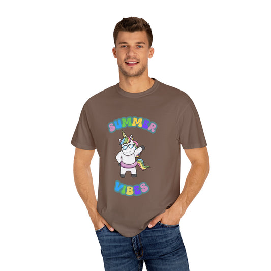 Summer Vibes Unicorn Comfort Color T-Shirt