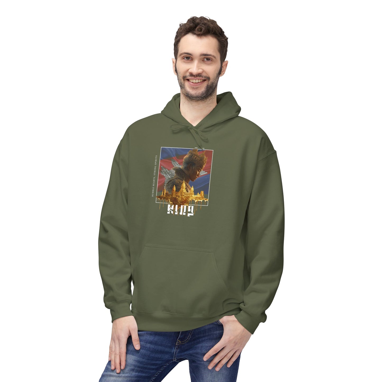 KING Royalty Hoodies | Custom Flag Background Option | Luxury Streetwear Hoodie | Dream Work Designz