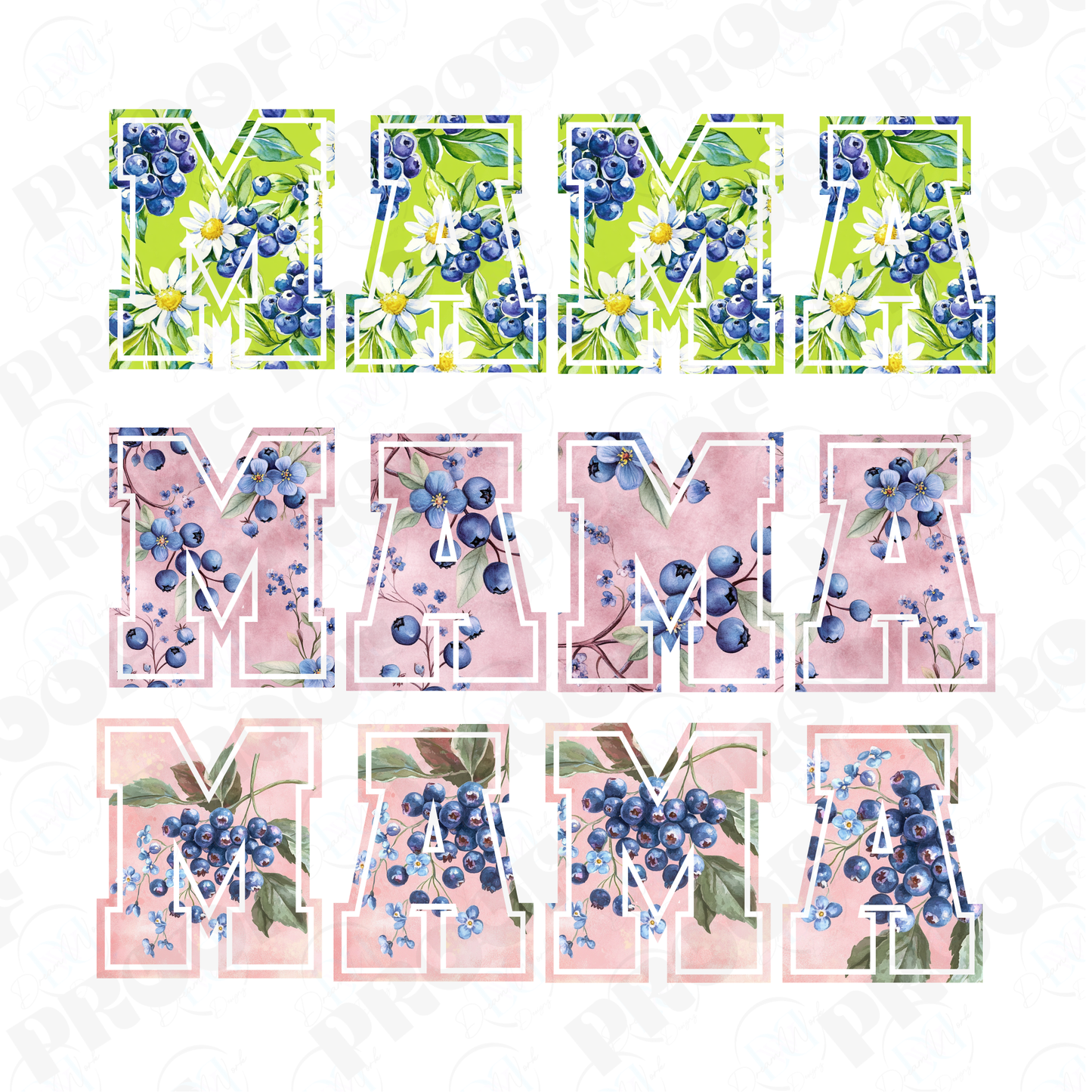 MAMA 43 Blueberry (Multiple Options Apparel)