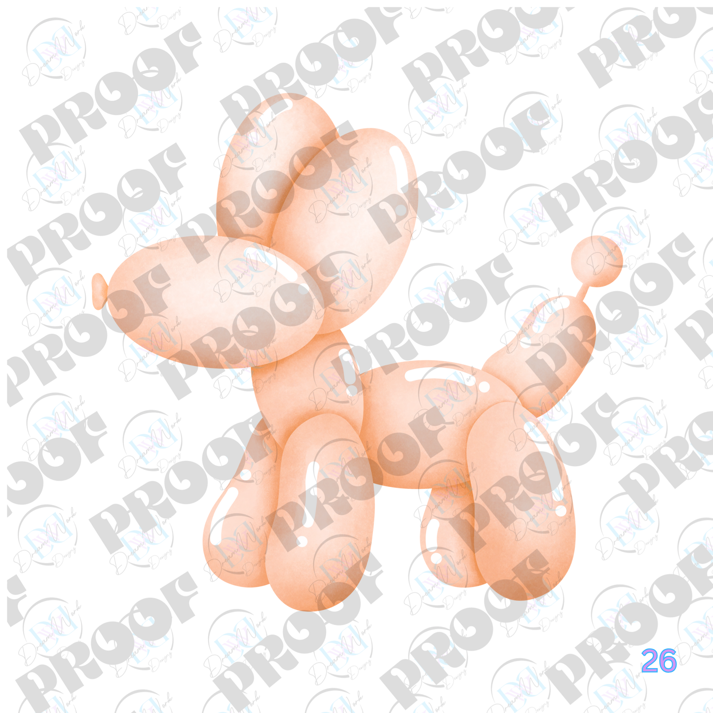 Balloon Dog Pastel (Multiple Options Apparel)