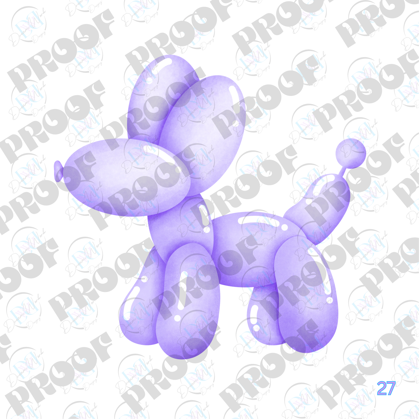 Balloon Dog Pastel (Multiple Options Apparel)