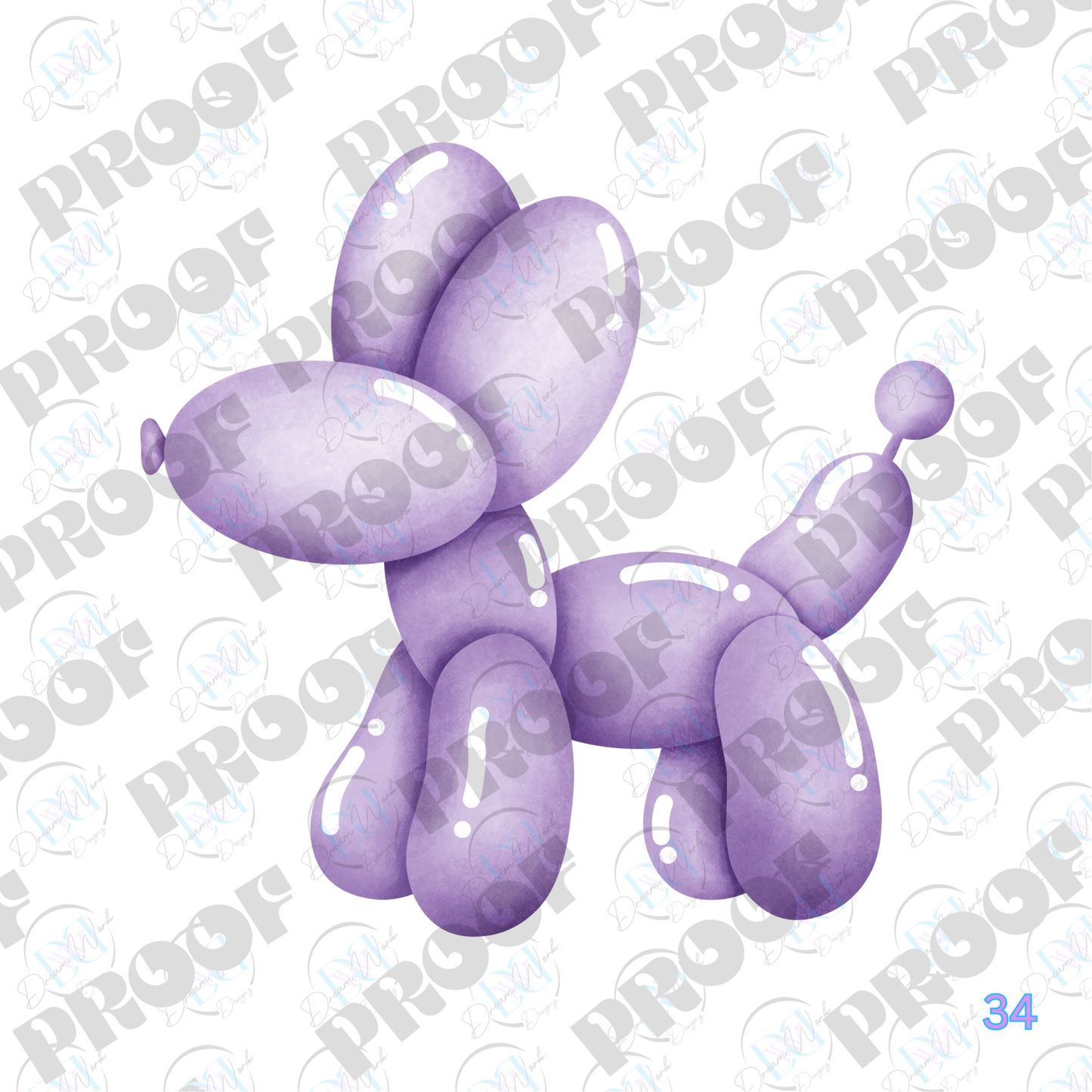 Balloon Dog Pastel (Multiple Options Apparel)
