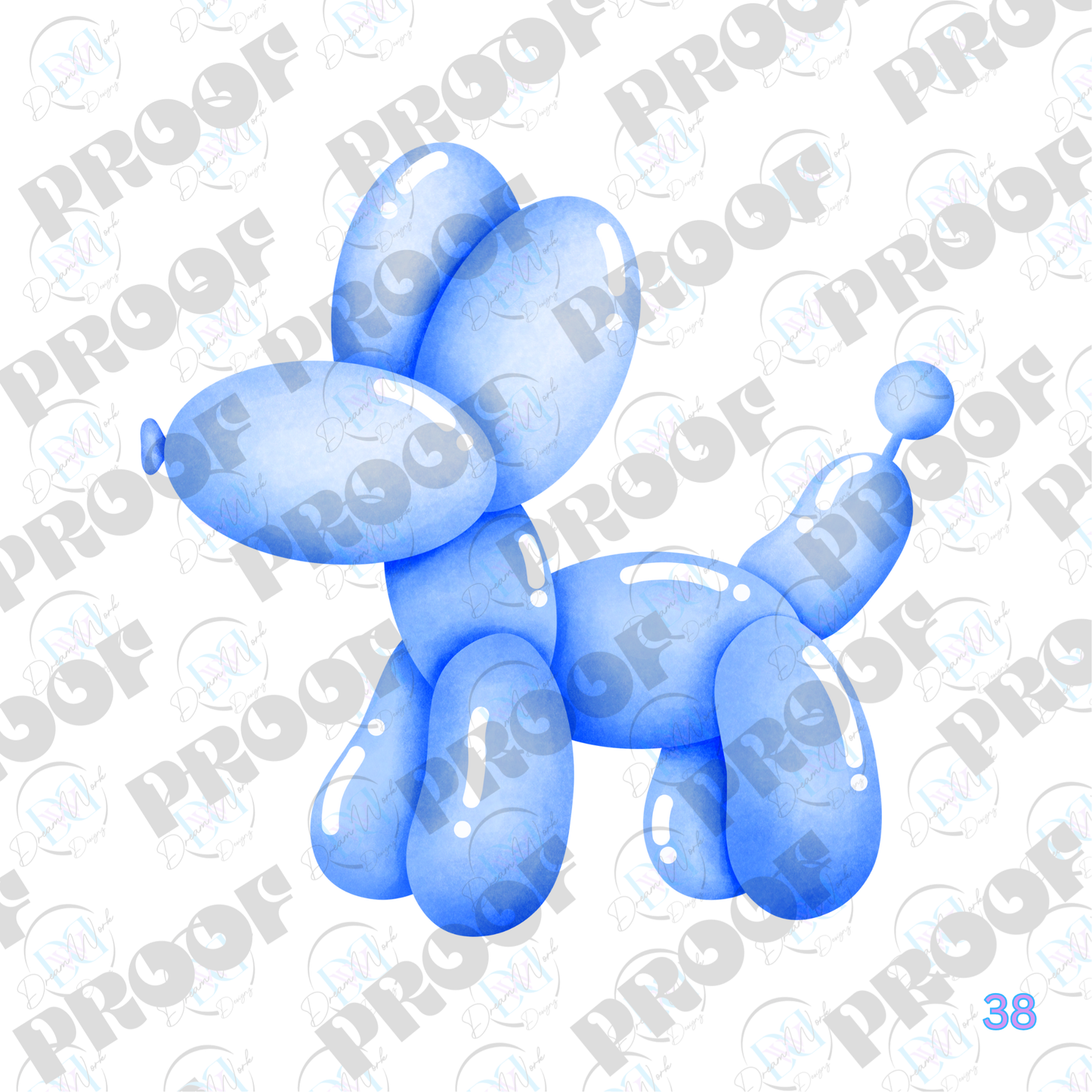 Balloon Dog Pastel (Multiple Options Apparel)