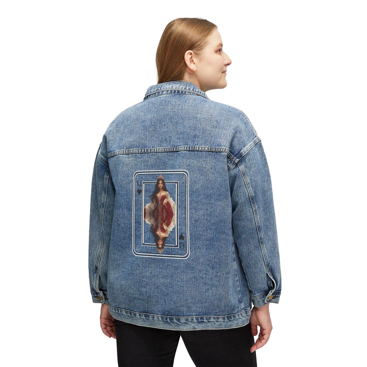 Queen of Spades Vintage Women's Denim Jacket