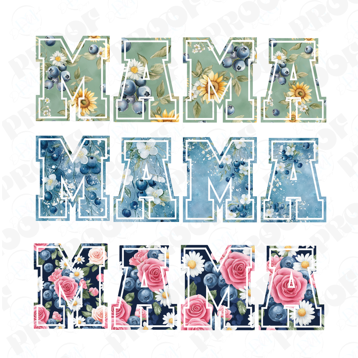 MAMA 43 Blueberry (Multiple Options Apparel)