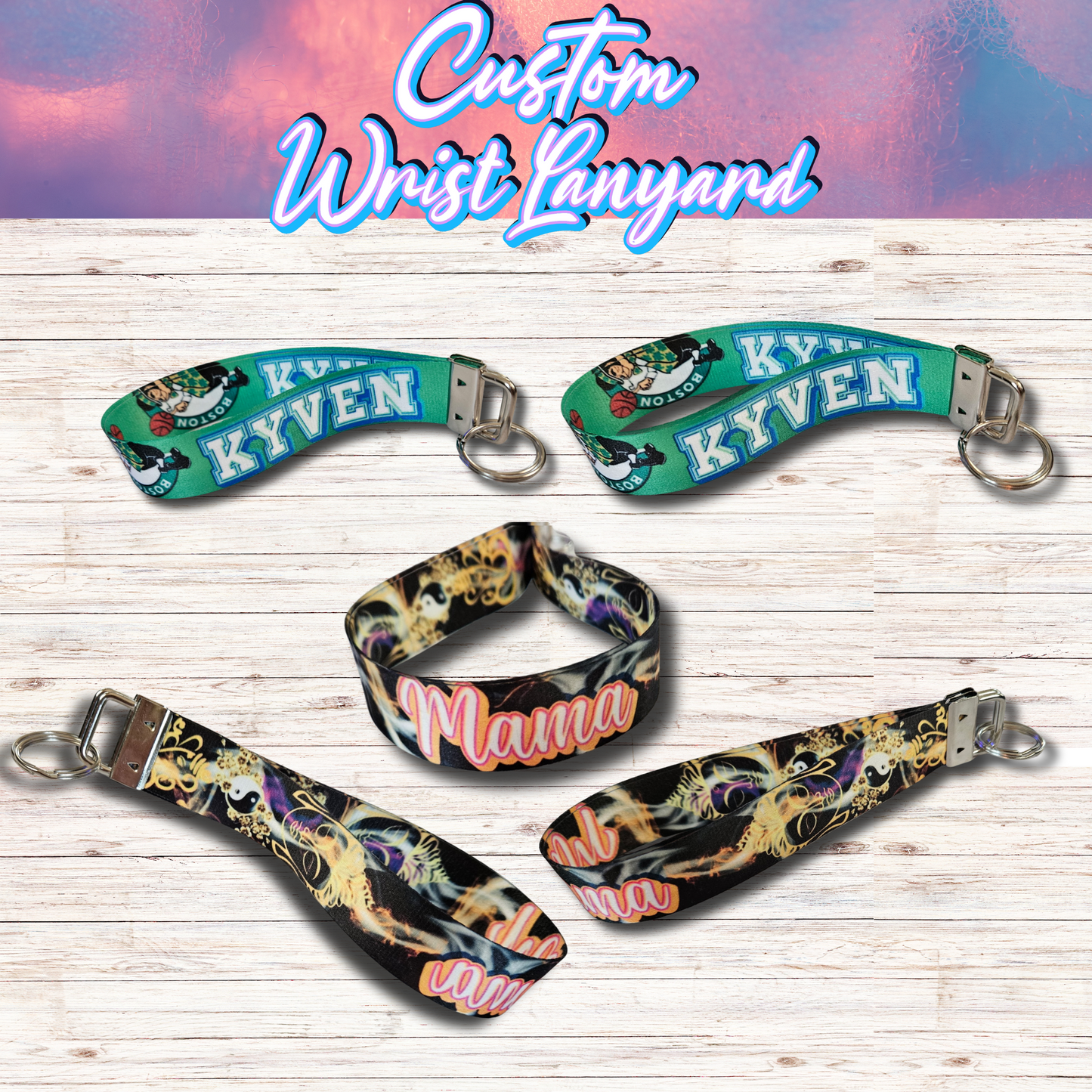 Custom Name Keychain / Wrist Lanyard