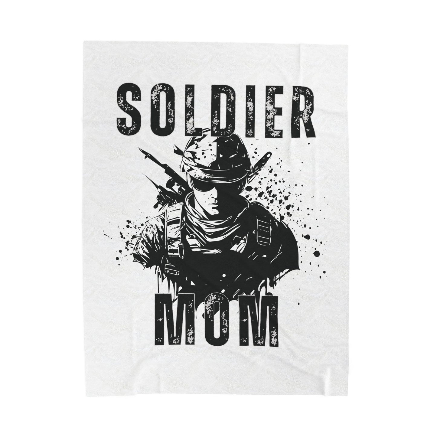 Personalized Soldier Mom Velveteen Plush Blanket
