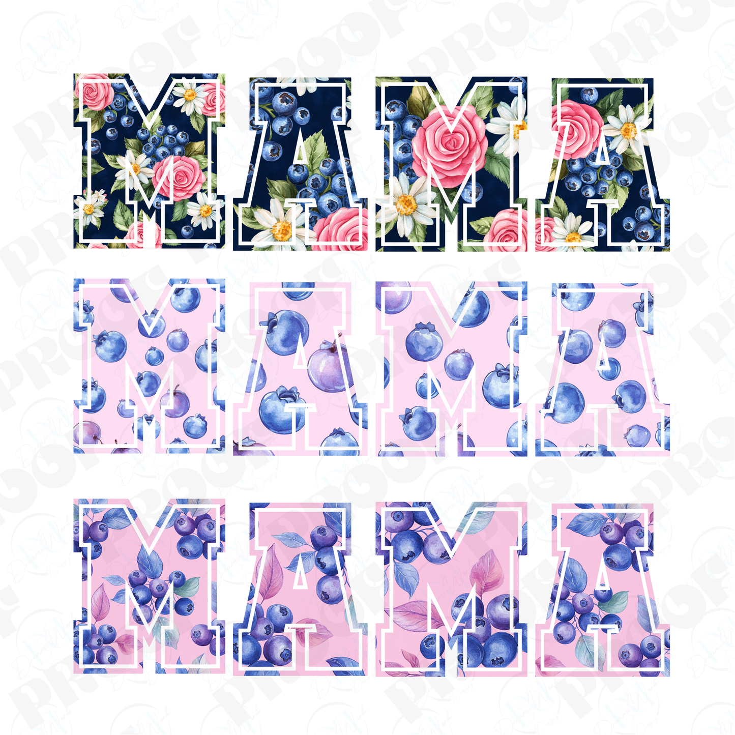 MAMA 43 Blueberry (Multiple Options Apparel)