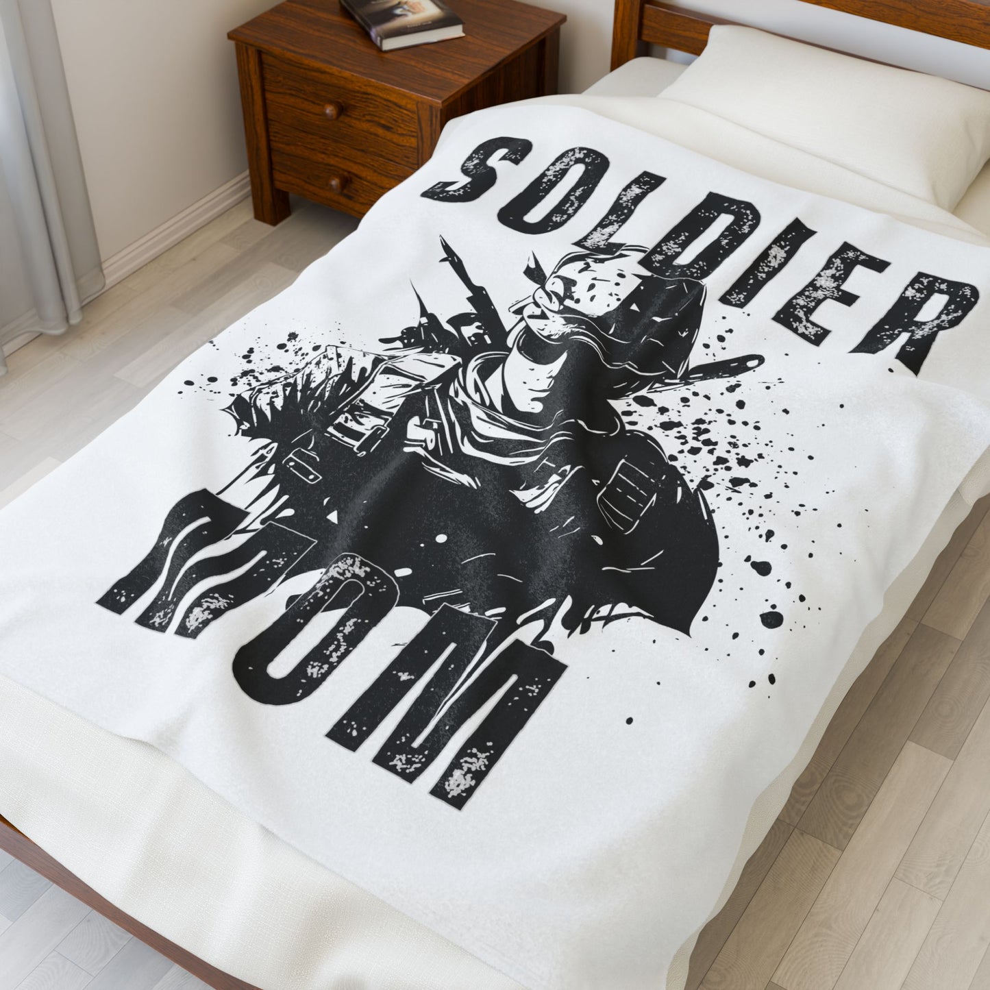 Personalized Soldier Mom Velveteen Plush Blanket