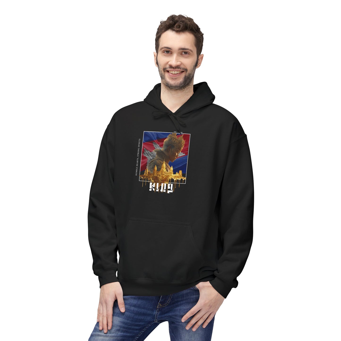 KING Royalty Hoodies | Custom Flag Background Option | Luxury Streetwear Hoodie | Dream Work Designz