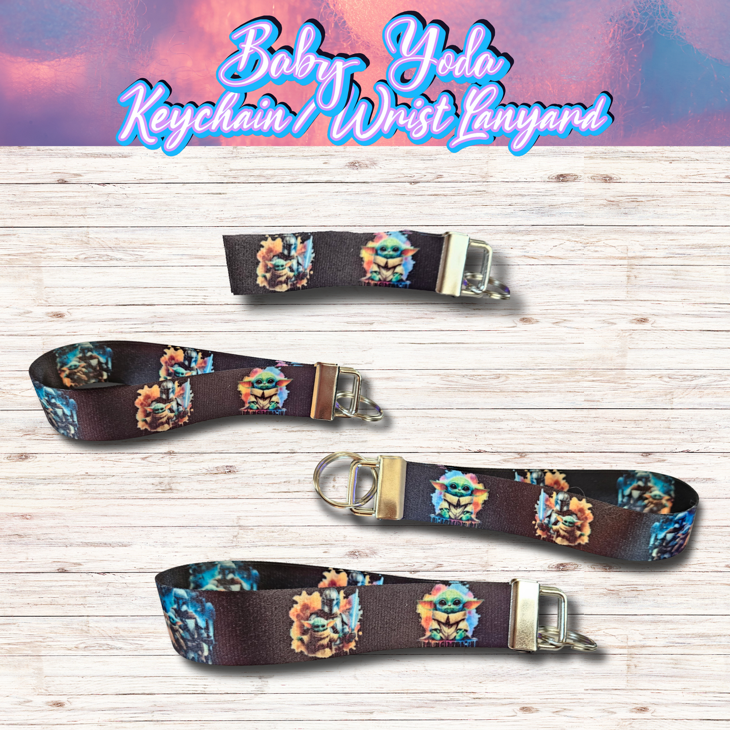 Baby Yoda Keychain / Wrist Lanyard