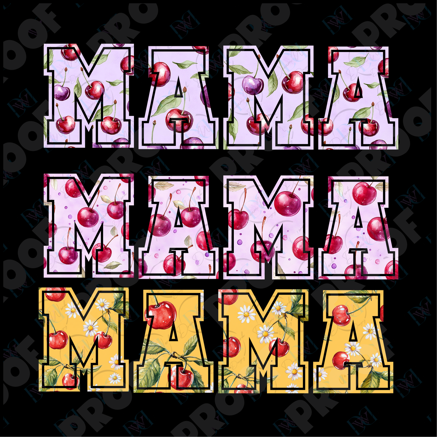 MAMA 41 Cherry (Multiple Options Apparel)