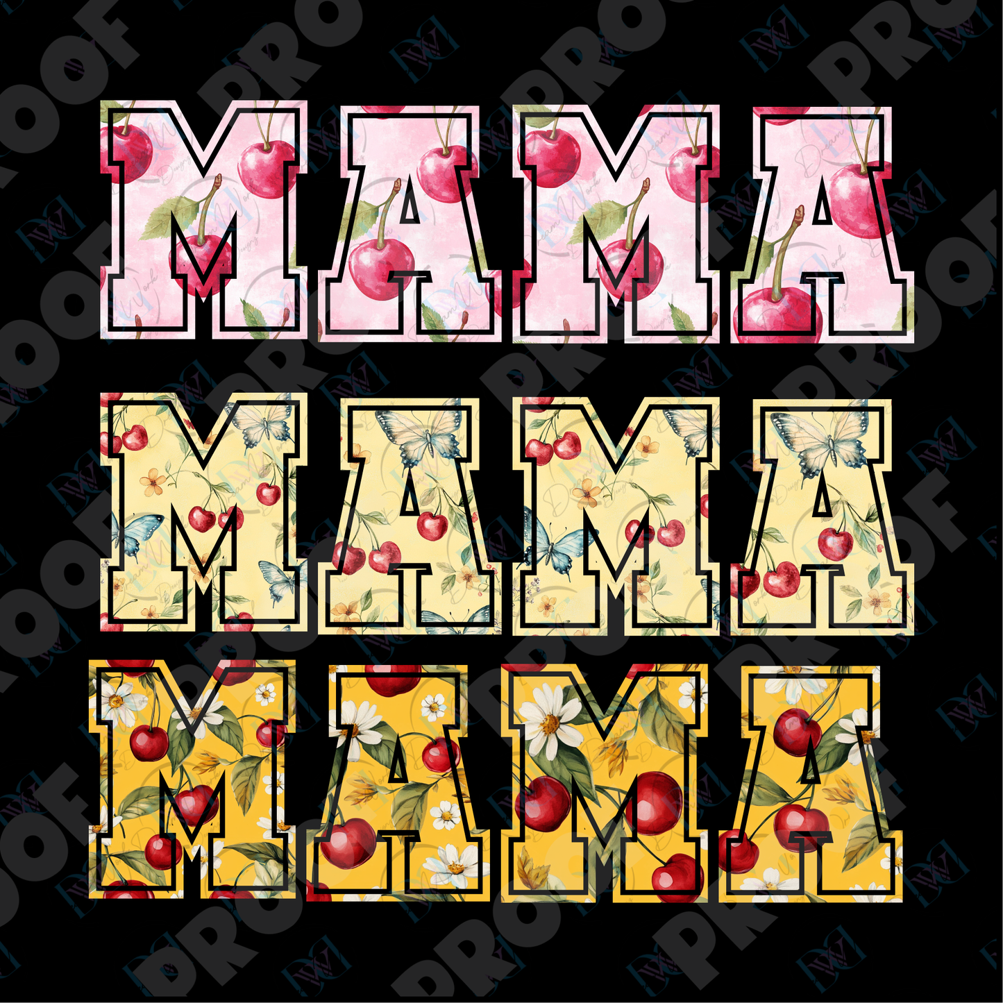 MAMA 41 Cherry (Multiple Options Apparel)