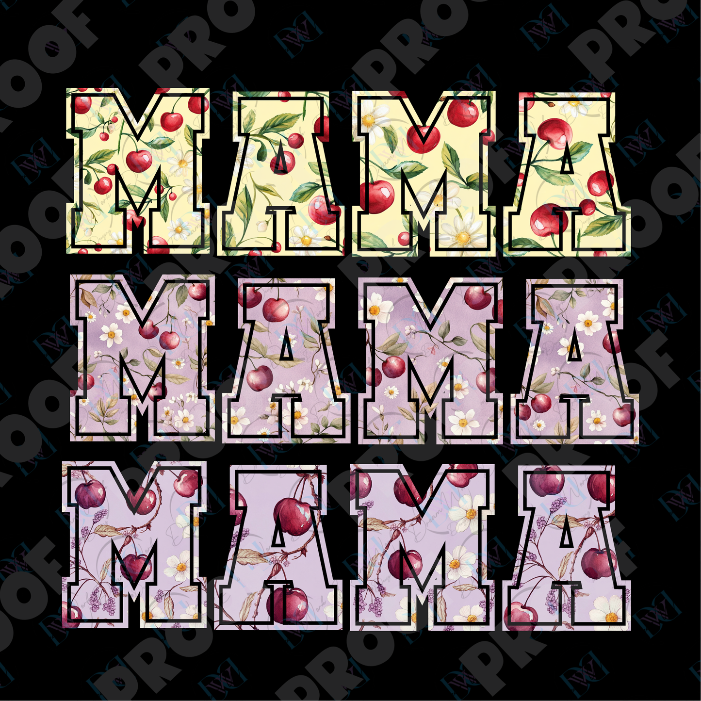 MAMA 41 Cherry (Multiple Options Apparel)