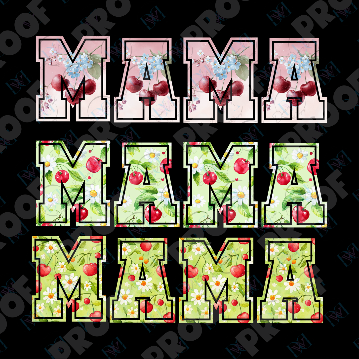 MAMA 41 Cherry (Multiple Options Apparel)