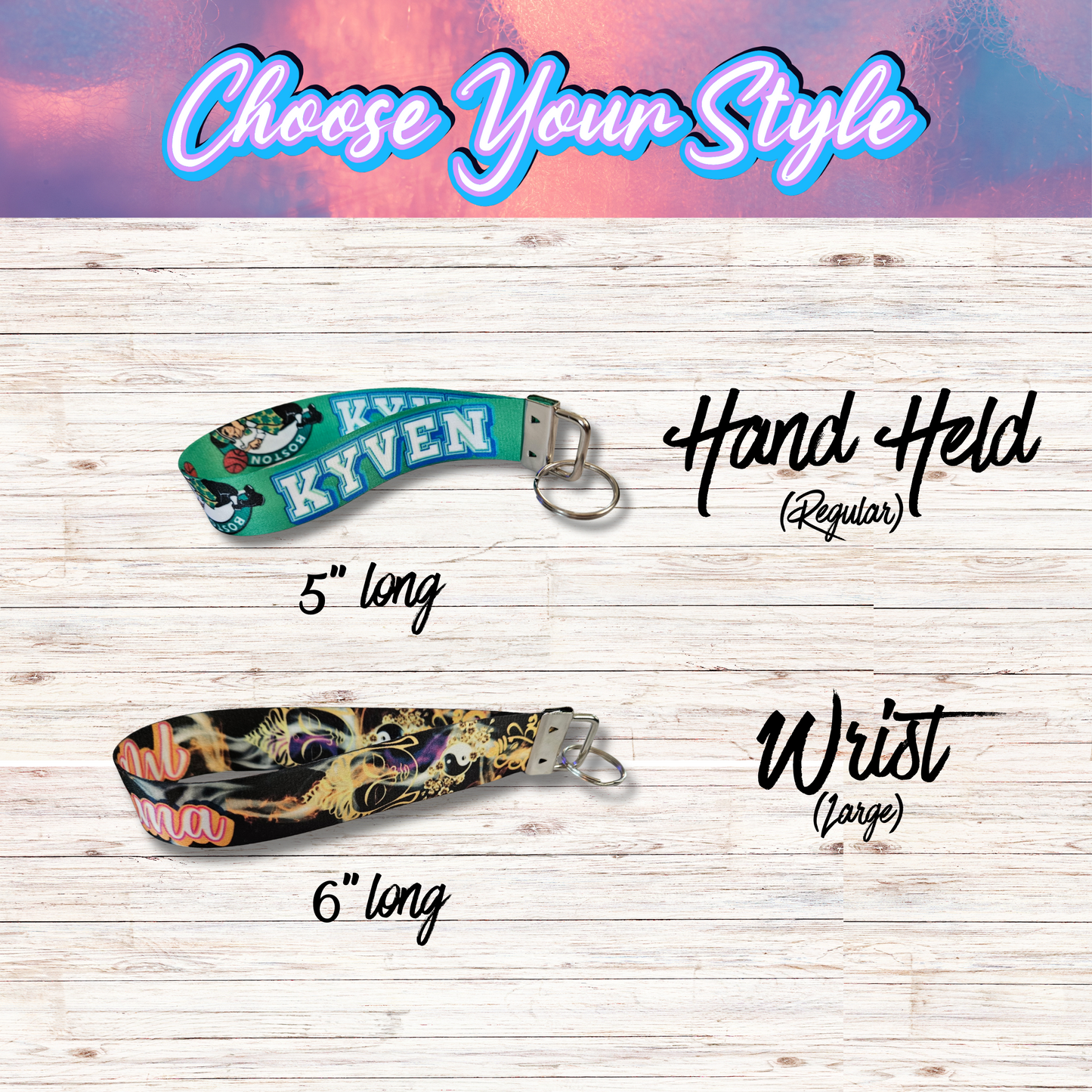 Custom Name Keychain / Wrist Lanyard
